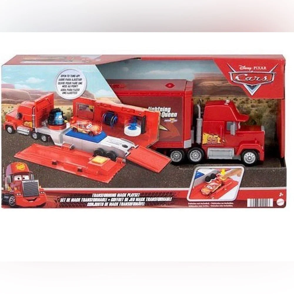 Disney Pixar Cars Transforming Mack Playset, 2-in-1 toy Truck & Tune-Up Station